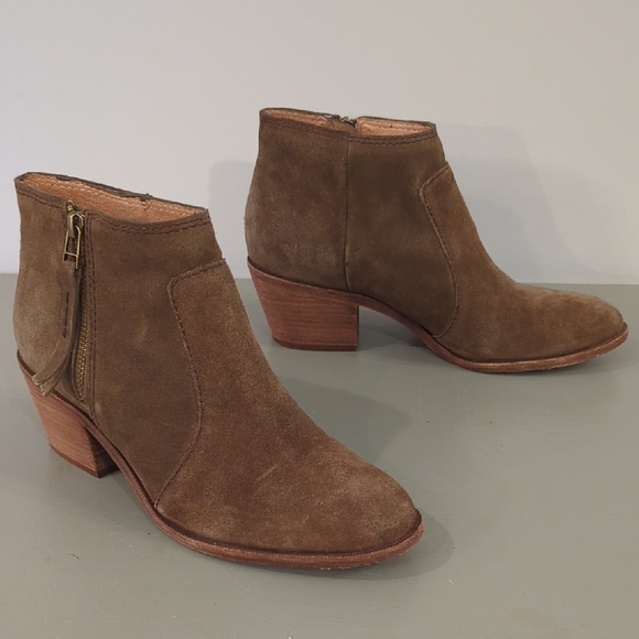 Madewell Janice Boots Brown Suede Ankle Bootie size 9 - Picture 1 of 10